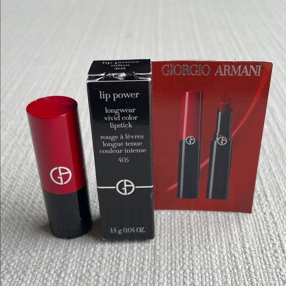 Giorgio Armani Lip Power Vivid Red Lipstick mini - 405 sultan - Picture 3 of 11